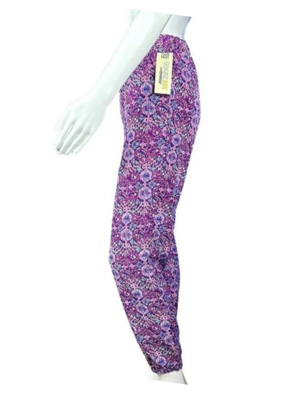 OshKosh Girls Jogger Pants Purple Multicolor Print Size 12 NWT Elastic Waist